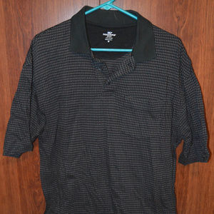 Dockers Golf Size M Polo Golf Shirt Black Check
